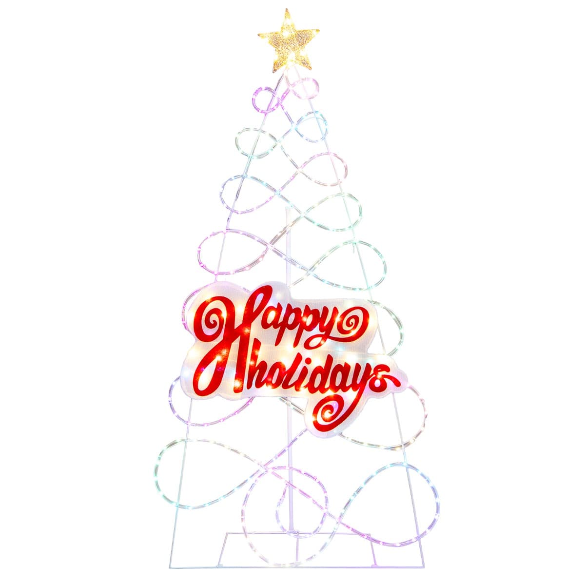 CostwayDécoration de Noël Colorée de 170 cm Sapin de Noël Pré-éclairé avec 216 Lumières LED 6 Modes d'Éclairage Décoration de Noël et Nouvel An