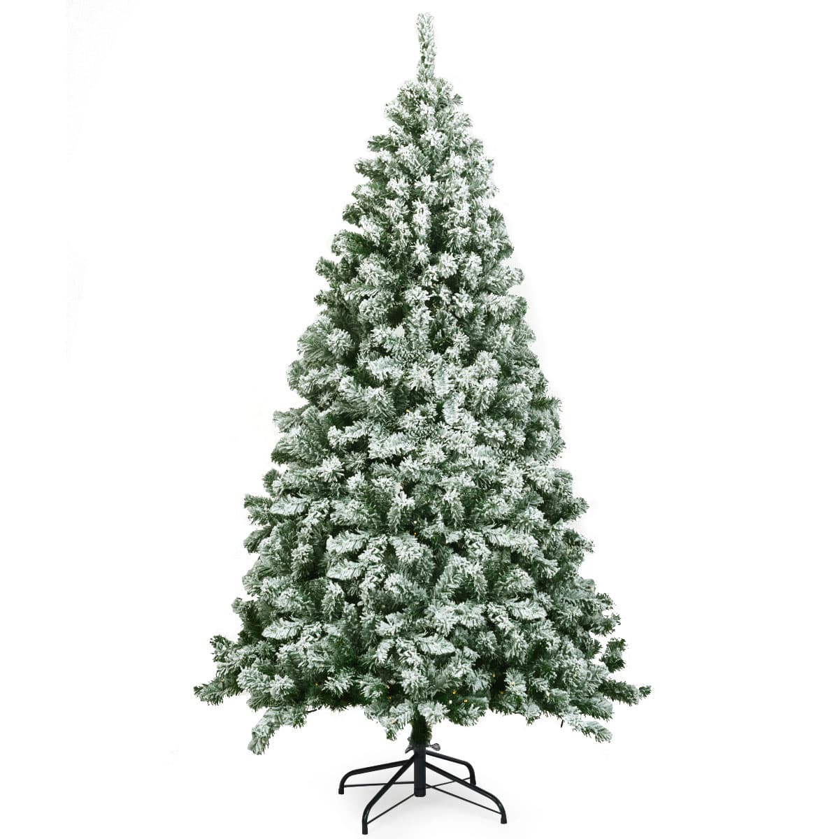 CostwayArbre de Noël Artificiel 180CM avec 928 Branches Aiguilles en PVC Support Métallique Solide et Pliable pour Décoration Noël