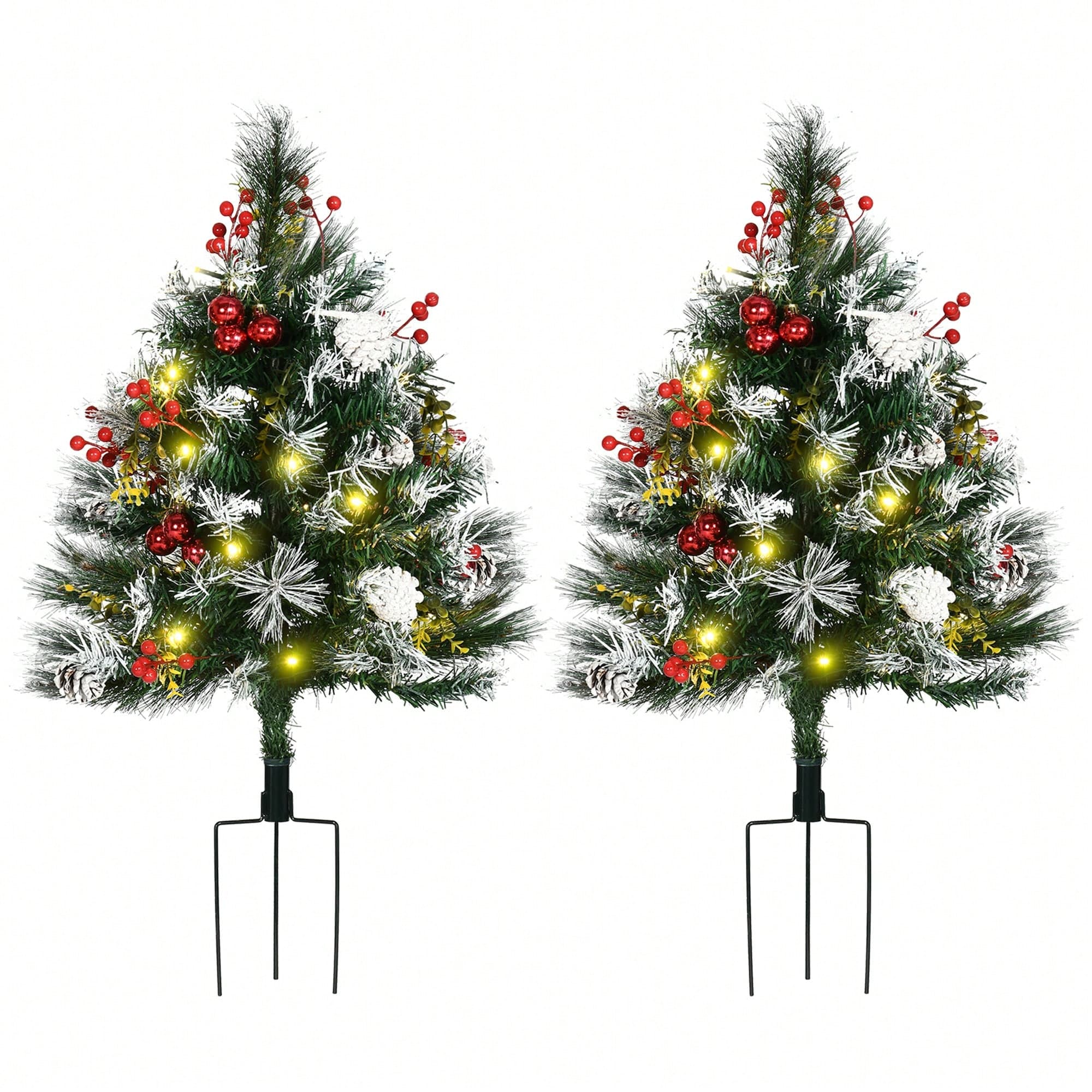 HOMCOM Sapin de Noël artificiel hauteur 75 cm aspect enneigé