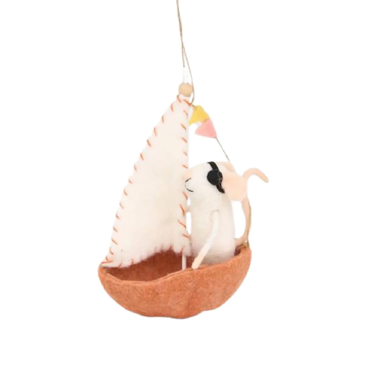 Batela Suspension de Noël souris pirate - Blanc