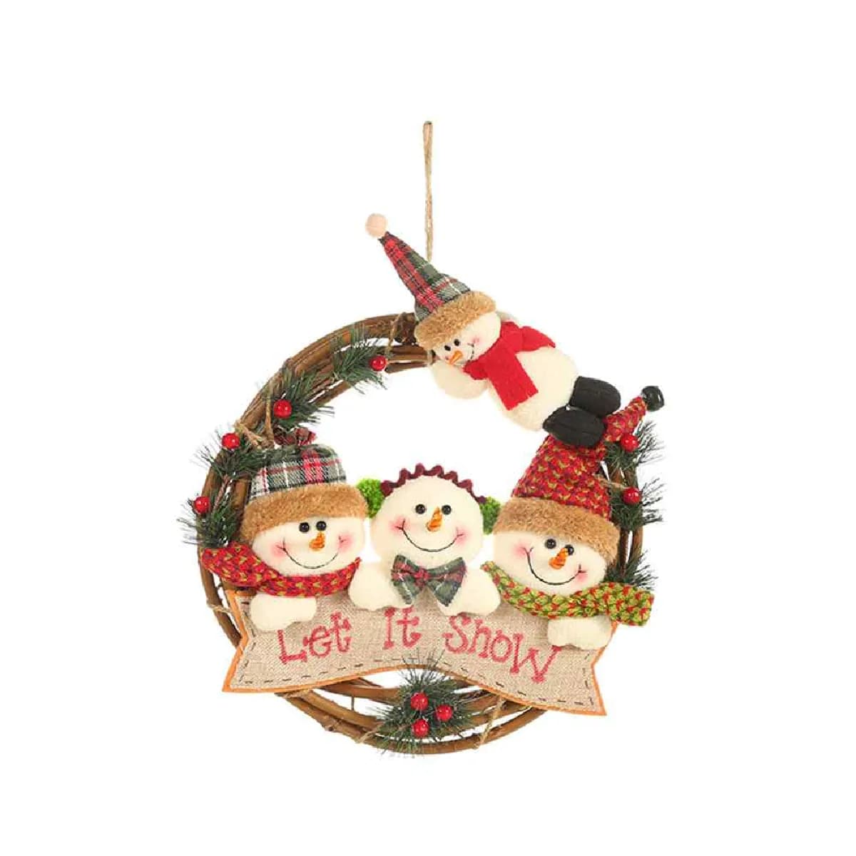 Pendentifs de Noël - décorations d'arbre en forme de père Noël et bonhomme de neige, jouets et cadeaux pour enfants