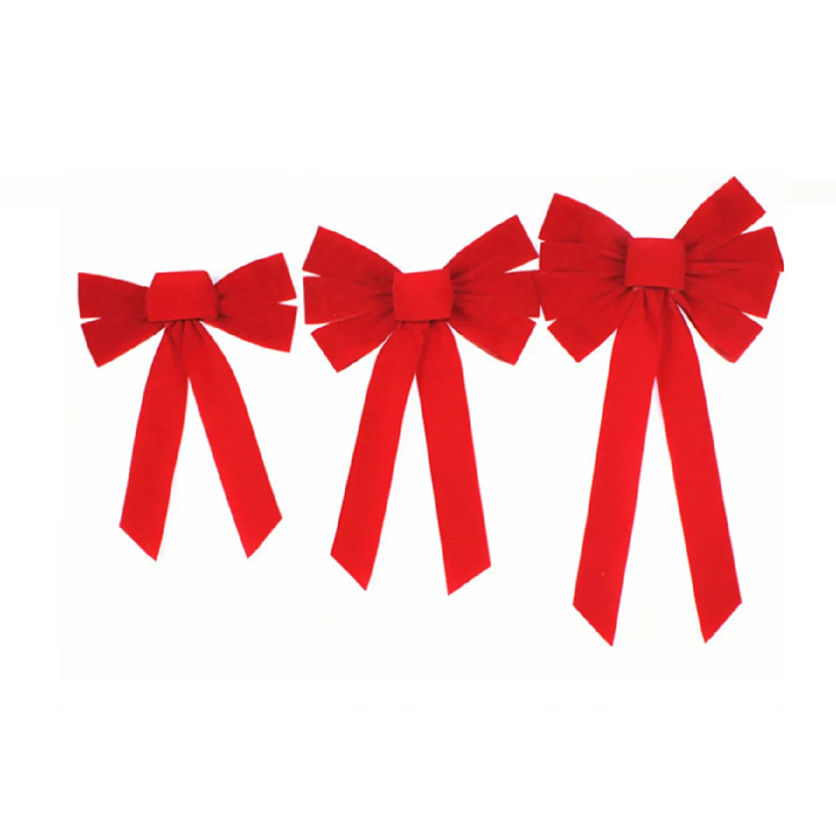 C172 3pcs Ornements de Noël Rouge Flanelle