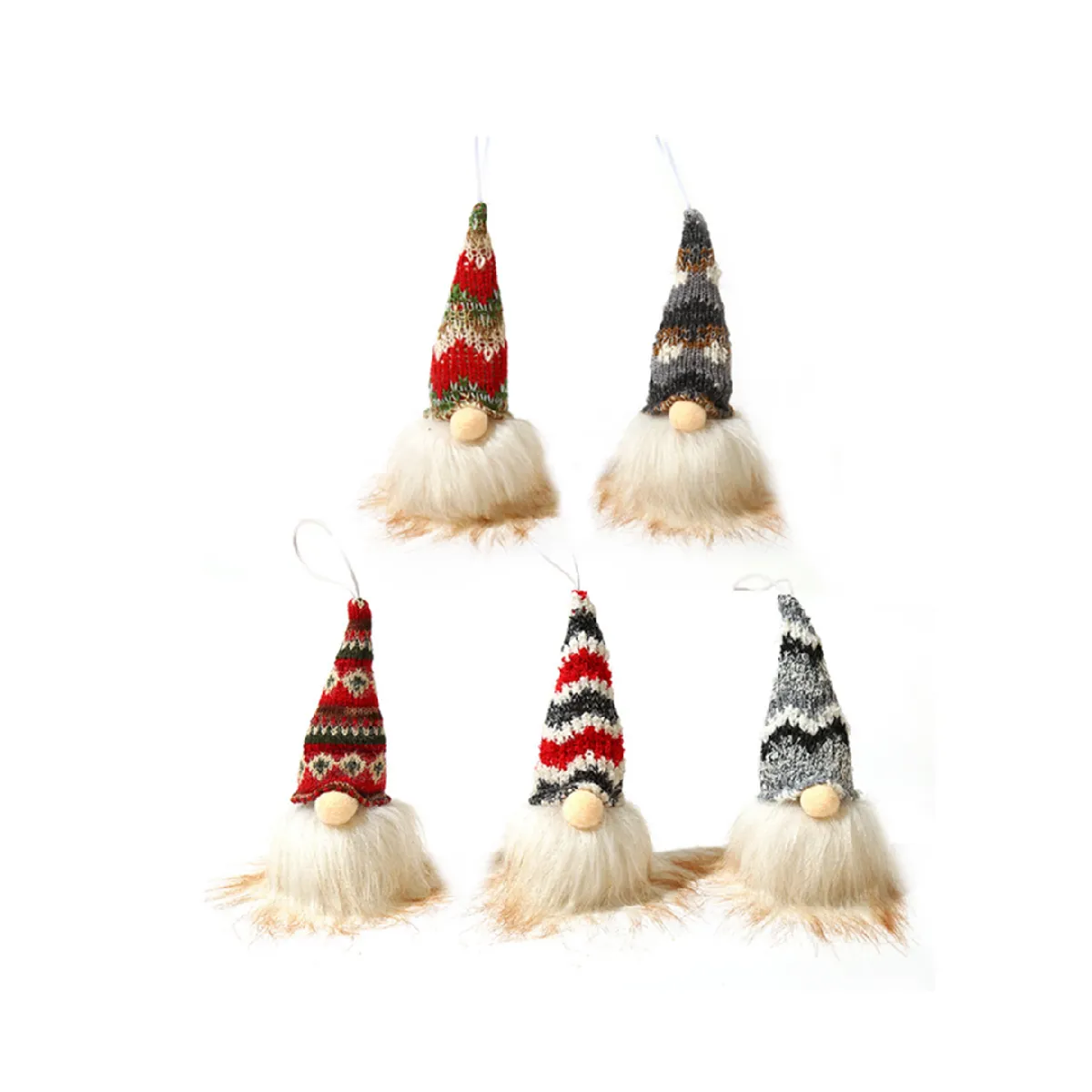 C291 Décoration de Noël 5 pièces Rudolph-Barbe Lumineuse