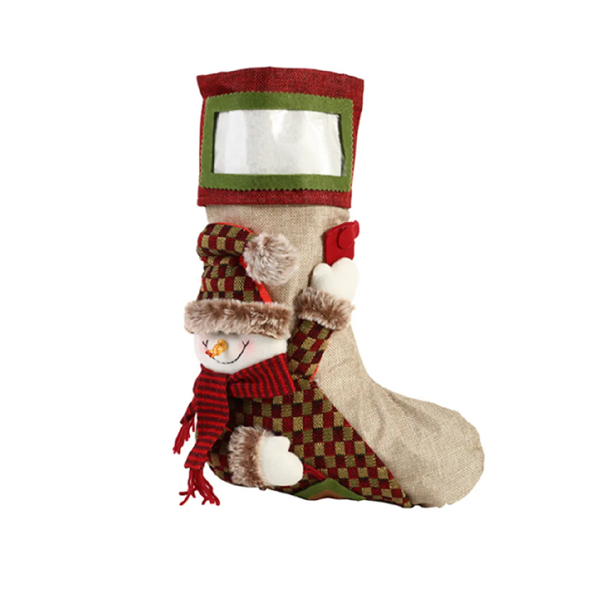 C324 Chaussettes de Noël Bonhomme de Neige
