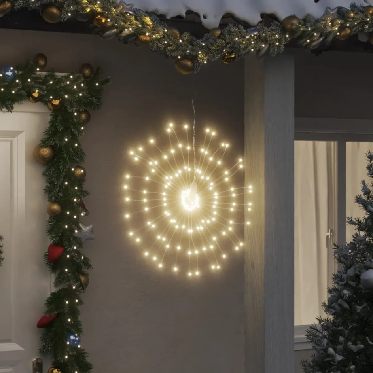 vidaXL Étoiles Rayonnantes 140 LED 8 pcs - Blanc Chaud