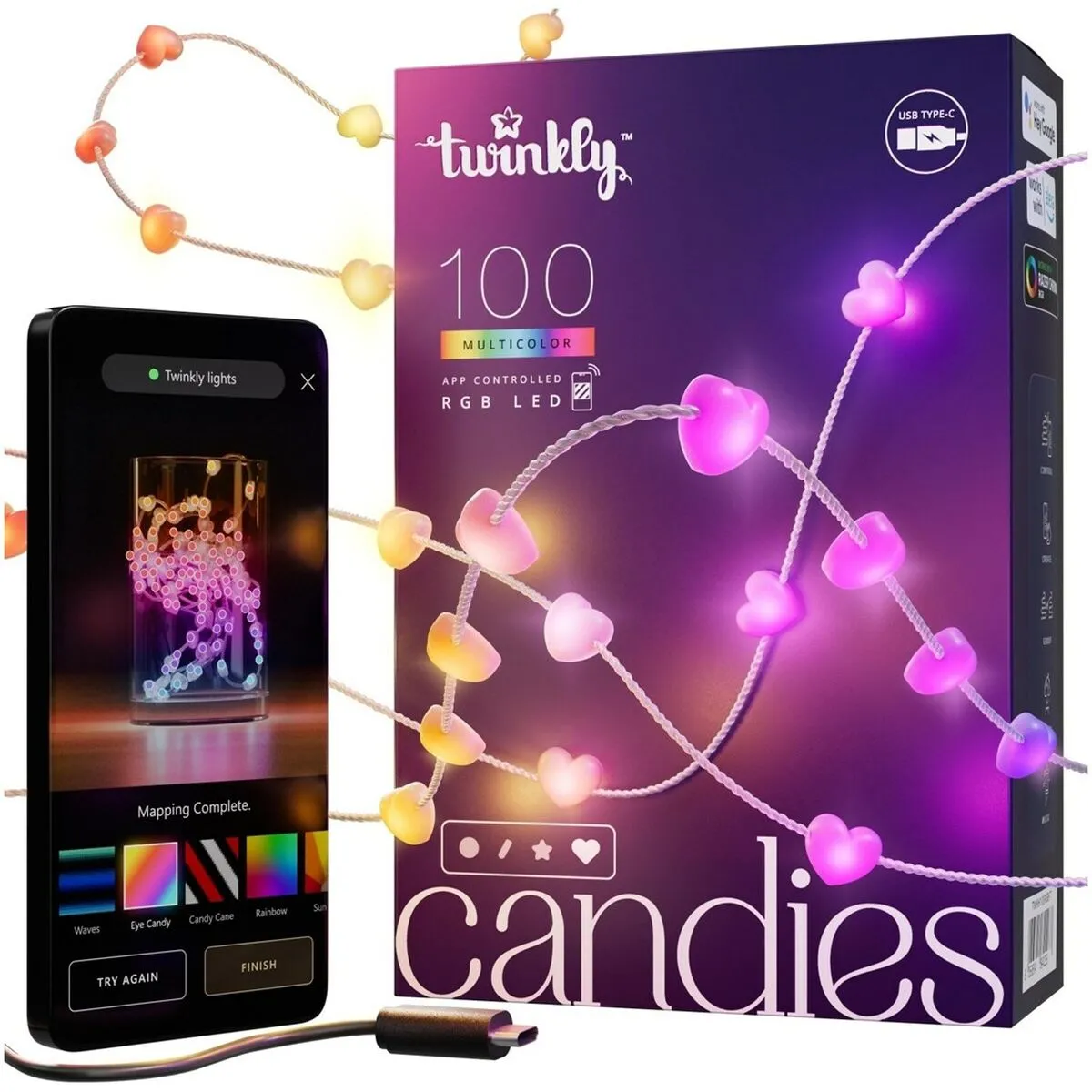 Twinkly sujet lumineux Noël - Multicolore