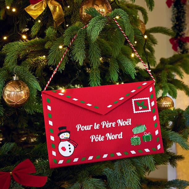 Enveloppe pour lettre au Père Noël En attendant Noël